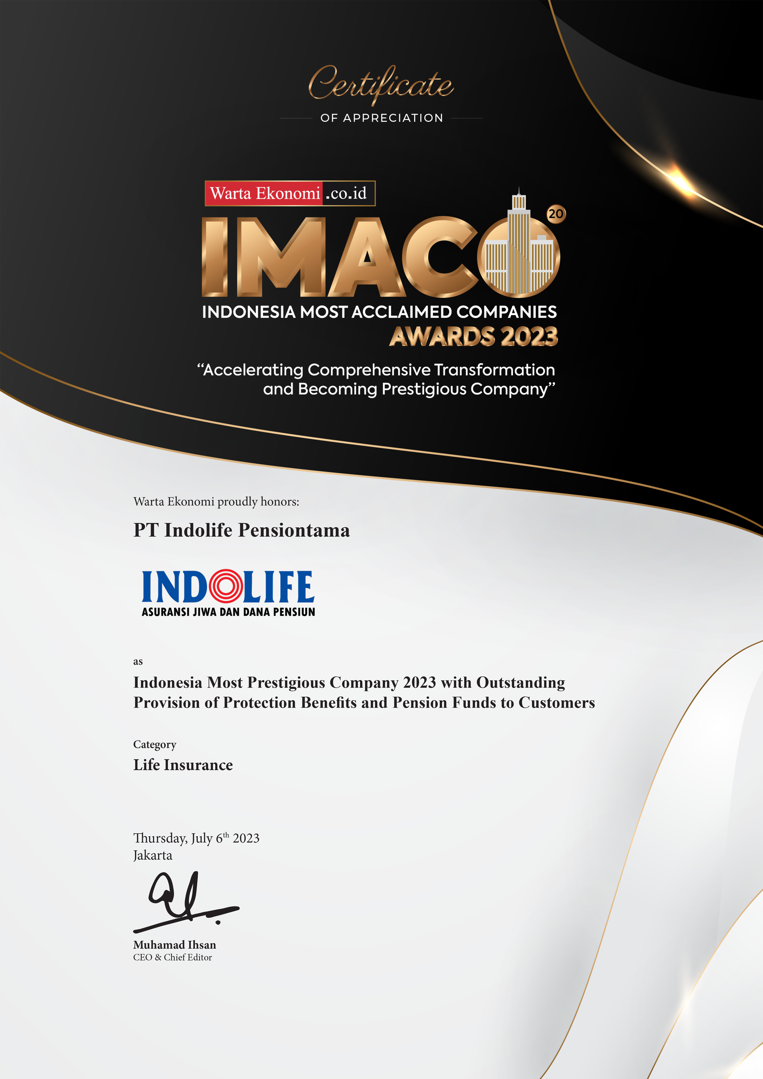Indonesia Most Acclaimed Companies Awards 2023